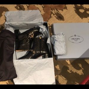 Not for sale- Prada leather booty size 36.5